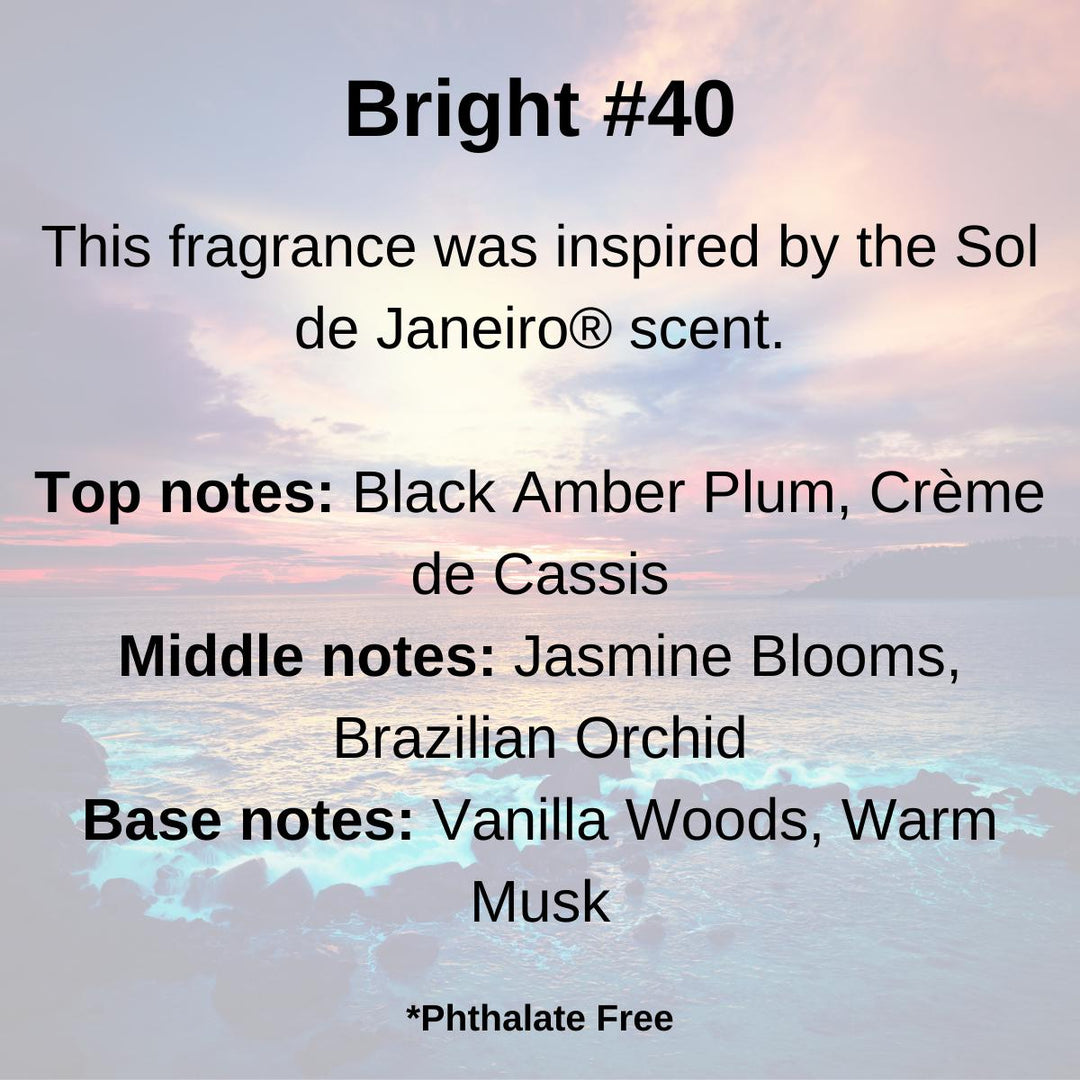 Bright #40 Soy Coconut Wood Wick Candle 12 oz.