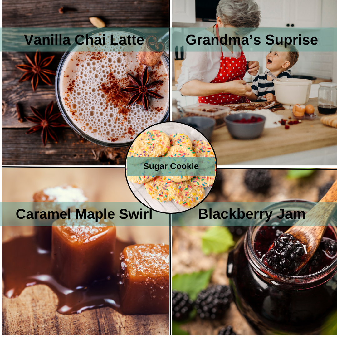 100% Soy Wax Melt Monthly Subscription (4-Pack Variety) September's Theme: Grandma's Kitchen (1st month FREE - discount applied at checkout)