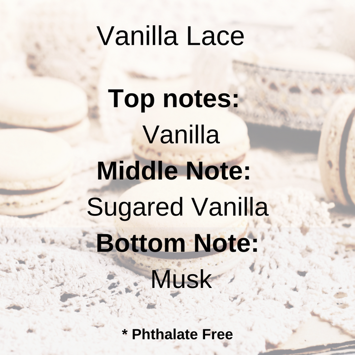 Vanilla Lace scent notes: a delicate and alluring blend that begins with the rich, comforting scent of pure vanilla. The heart of the fragrance is sweetened with sugared vanilla, adding a touch of indulgence, while soft musk at the base wraps the scent in a warm, sensual finish. This candle brings a subtle elegance, perfect for creating a cozy and inviting atmosphere.