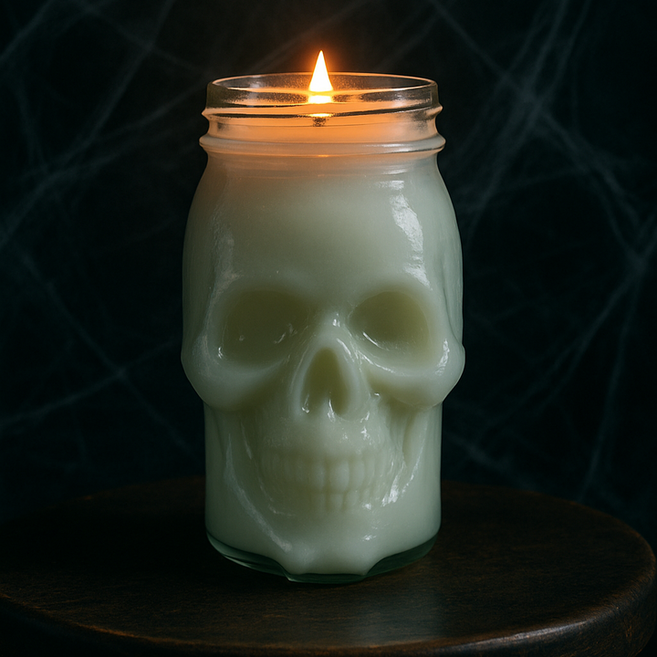 Skull Soy Coconut Wood Wick 14 oz Candle